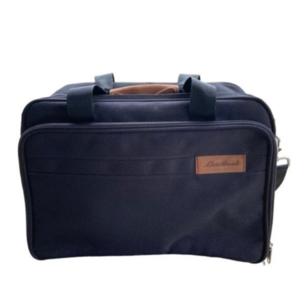 Eddie Bauer Canvas Travel Bag with Removable Strap and Trolley Sleeve.